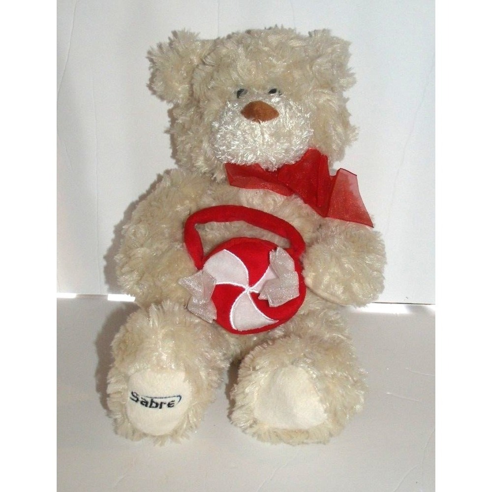 Gund Sabre 2013 Bell Teddy Bear Peppermint Plush 4040479 14" Limited Edition